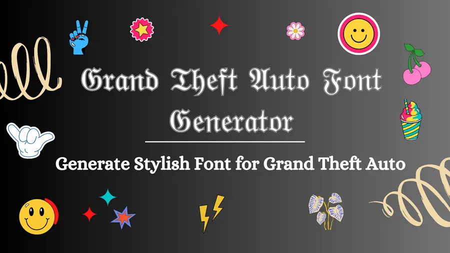 Grand Theft Auto Font Generator