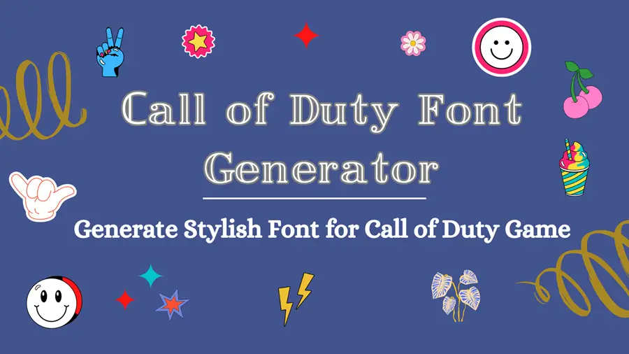 Call of Duty Font Generator
