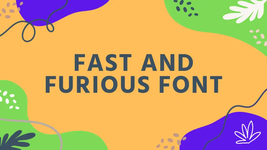 Fast and Furious Font